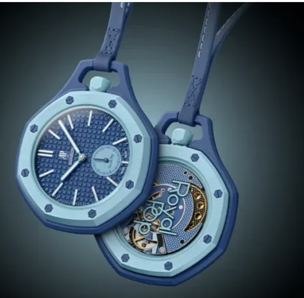 Royal Pop Cobalt Sky pocket watch